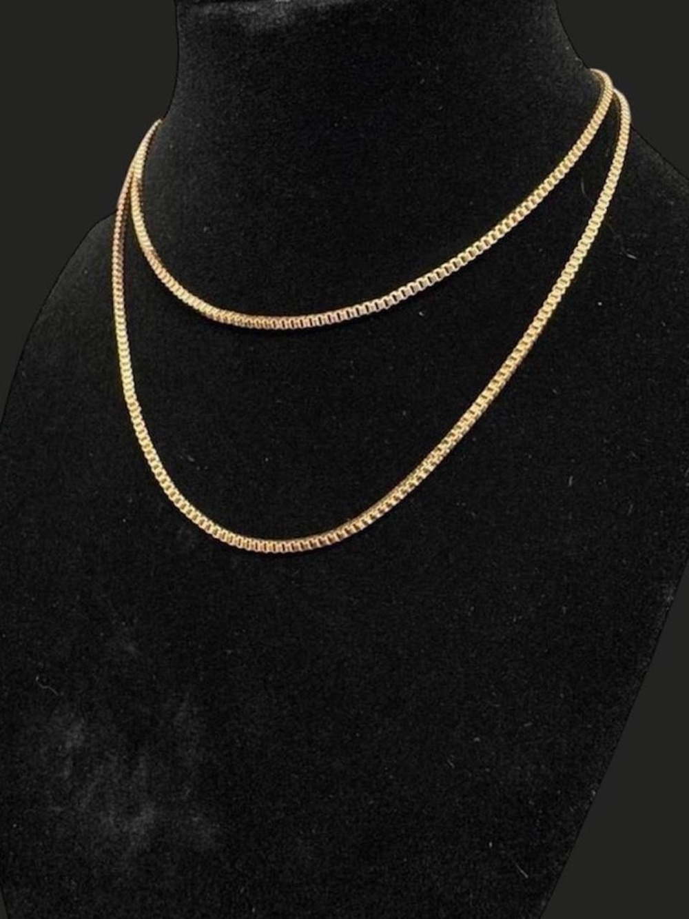 14” Vintage Style Gold-Tone Box Chain Necklace